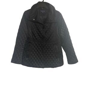 JONES NEW YORK Women’s Black Quilted Coat‎ Size Large